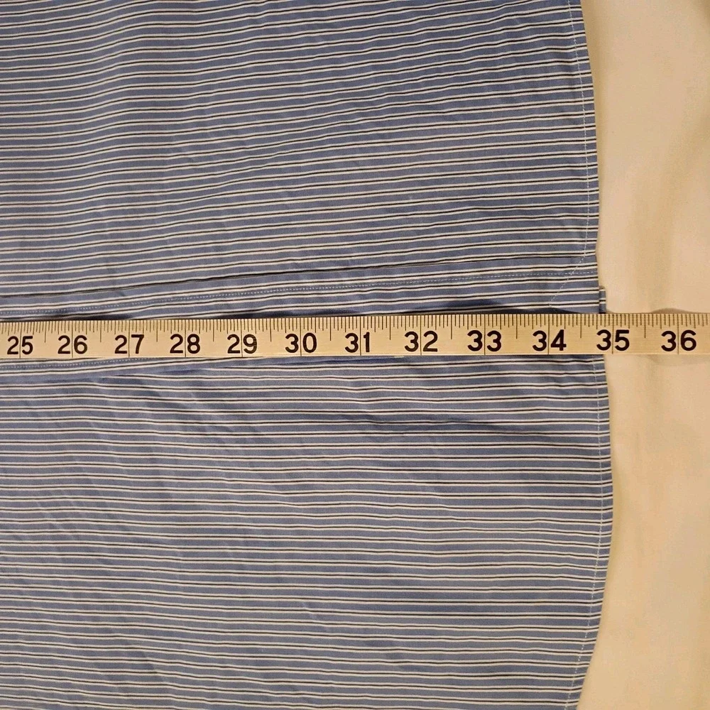 Polo Ralph Lauren Regent Dress Shirt Mens 17.5 36 Blue‎ Striped French Cuff